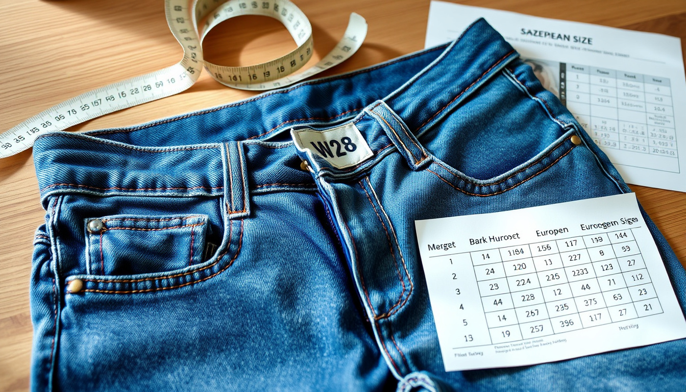 Jeans storlek 28 motsvarar – W28 till EU-storlek